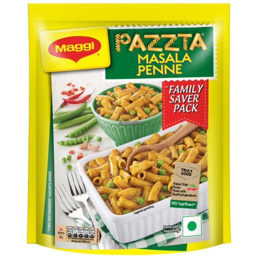 Masala Penne Family Saver Pack - Made With 100% Suji Rawa, Cooks In 5 Min, 130 g Pouch